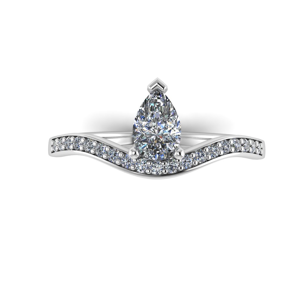 Sortija onda con pera
