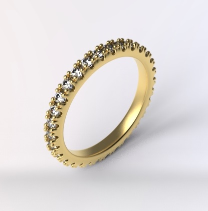Alianza Infinity con circonitas de 2 mm