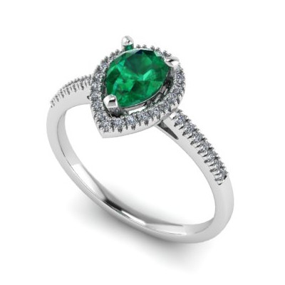 Anillo con Pera y orla