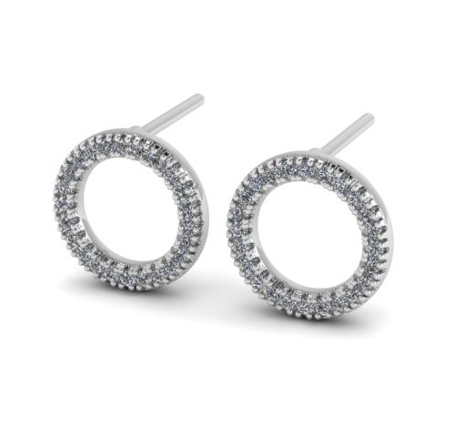 Pendientes redondos con circonitas