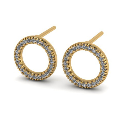 Pendientes redondos con circonitas