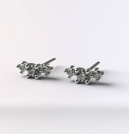 Pendientes garra triple