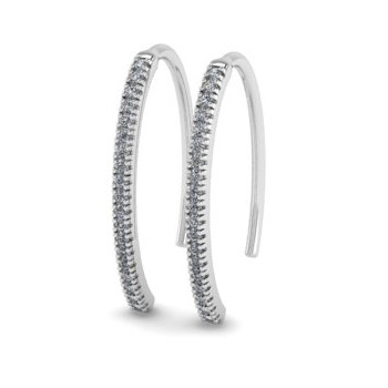 Pendientes largos con circonitas