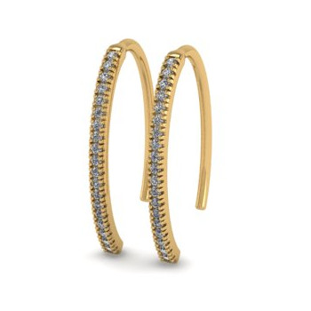 Pendientes largos con circonitas