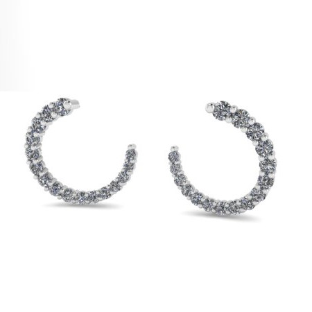 Pendientes de Plata Moon 2