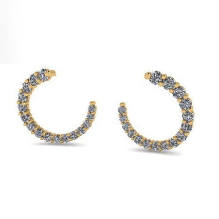 Pendientes de Plata Moon 2