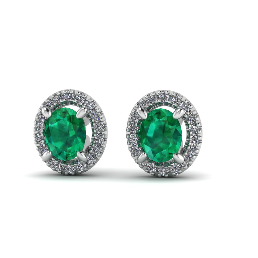 Pendientes de Plata ovales con orla